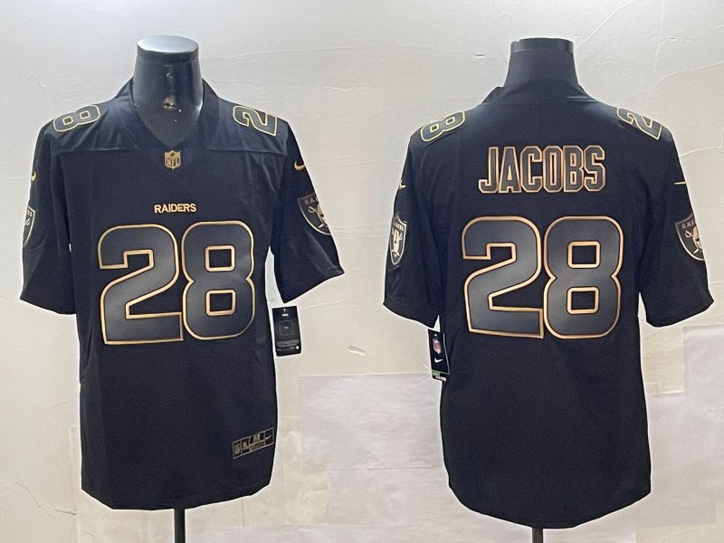 Men Oakland Raiders #28 Jacobs Black Gold 2024 Nike Limited NFL Jersey style 01082->oakland raiders->NFL Jersey